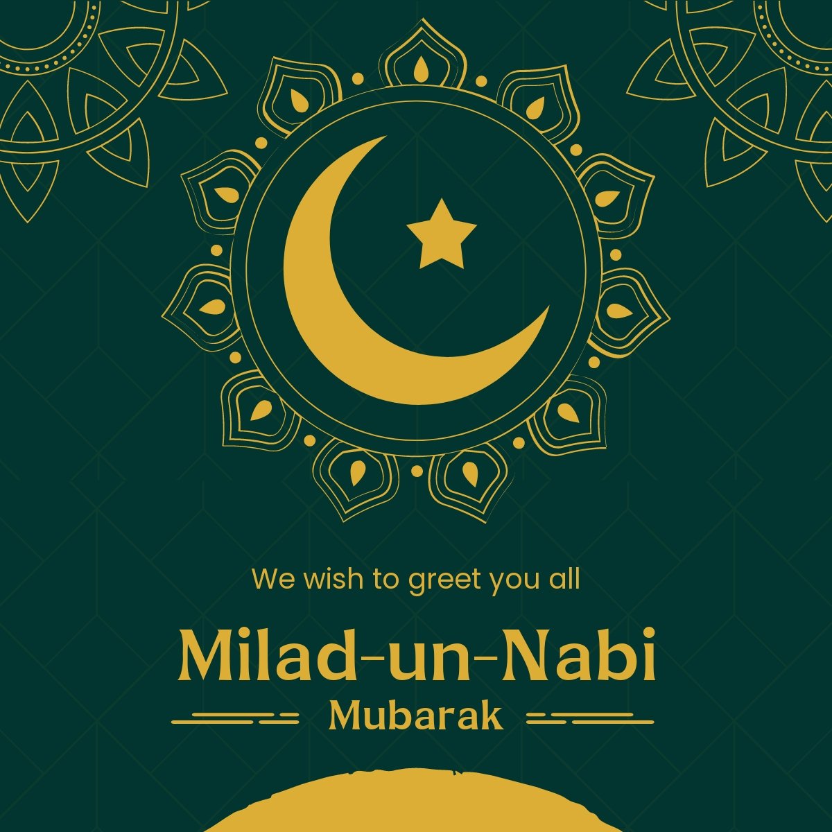 Free Milad-un-nabi Mubarak Linkedin Post Template