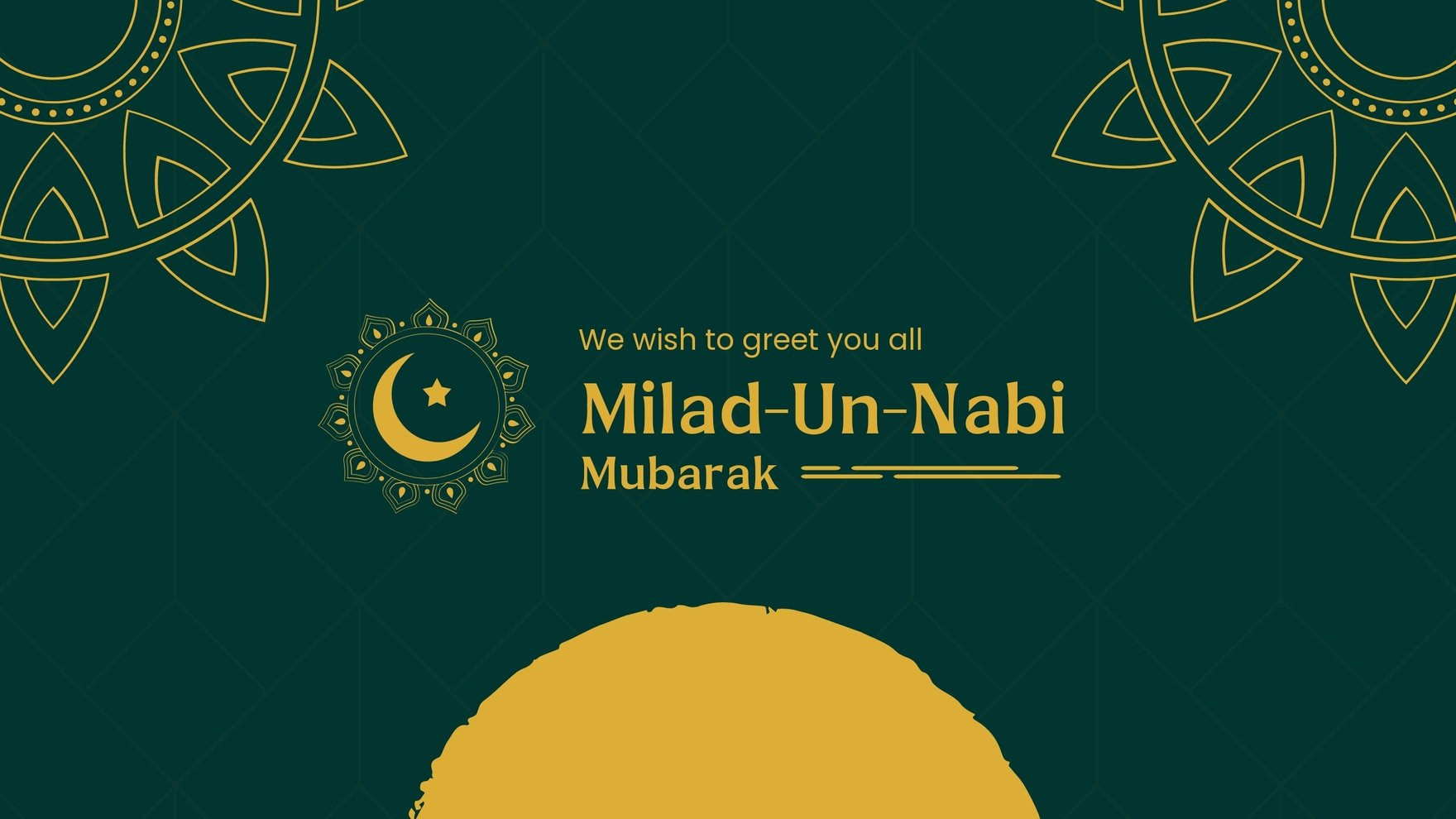 Free Milad-un-nabi Mubarak Youtube Banner Template