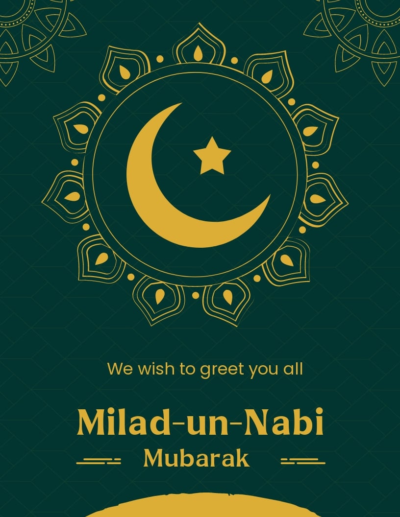 Free Milad-un-nabi Mubarak Flyer Template