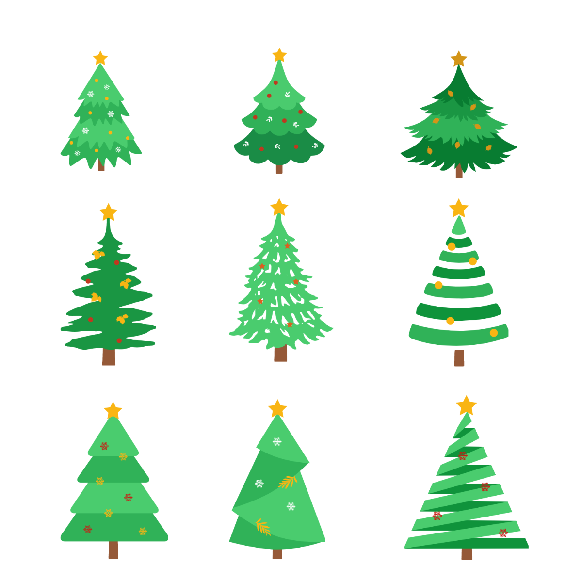 Christmas Tree Vector Template