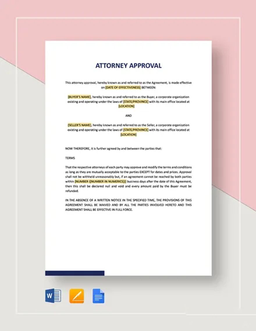 Attorney Approval Template