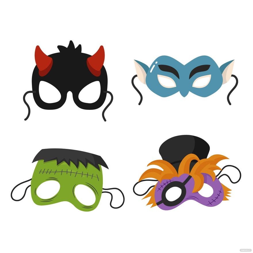 Free Halloween Mask Vector - EPS, Illustrator, JPG, PNG, SVG 