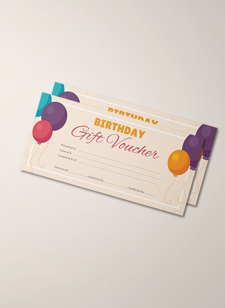 Free Birthday Gift Voucher Template Download 77 Vouchers In PSD 