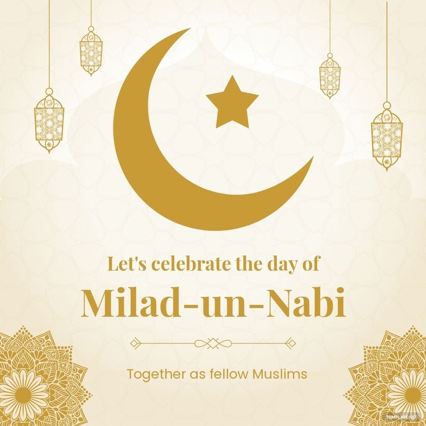 Free Milad-un-nabi Celebration Instagram Post Template