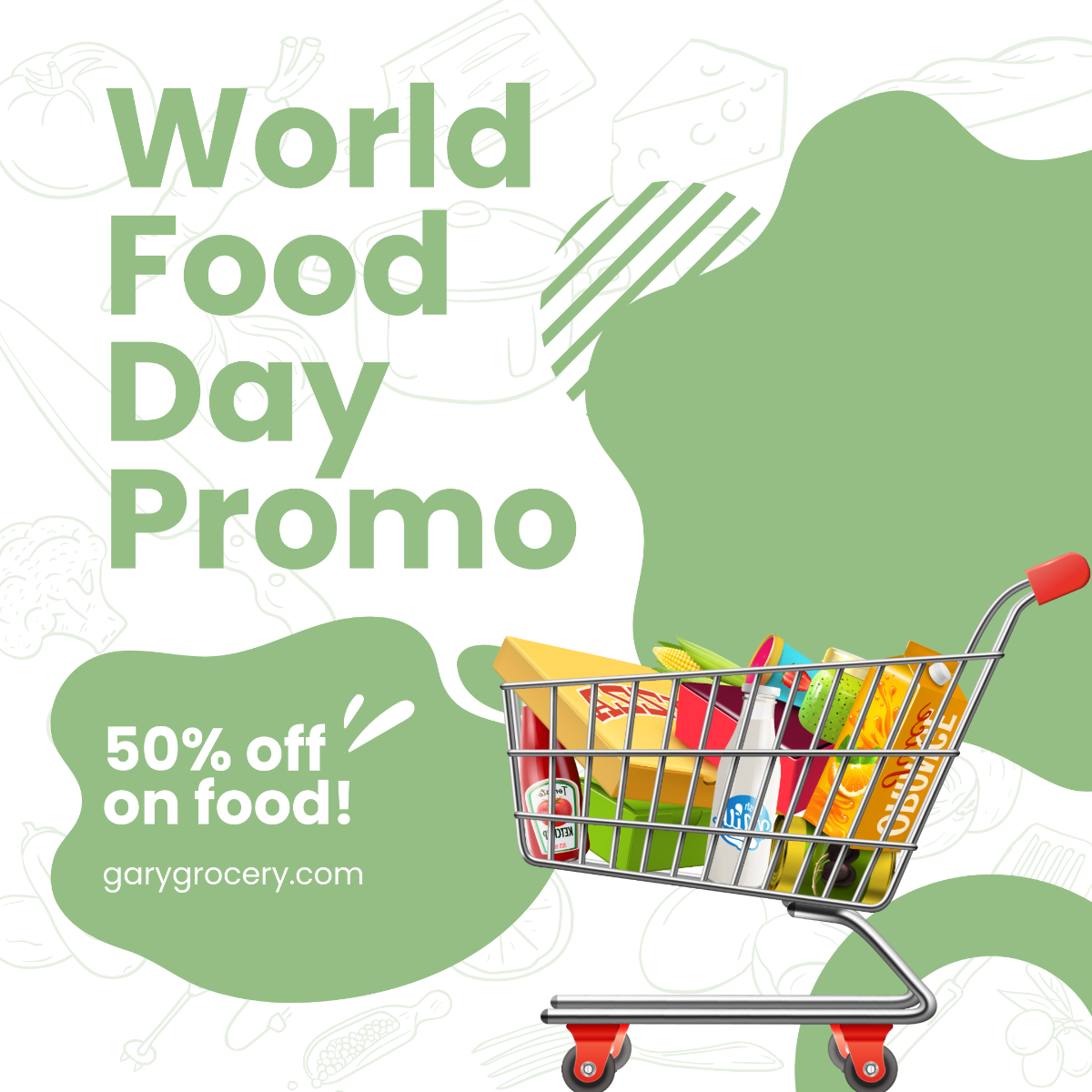 World Food Day Promotion Instagram Post Template - Edit Online & Download