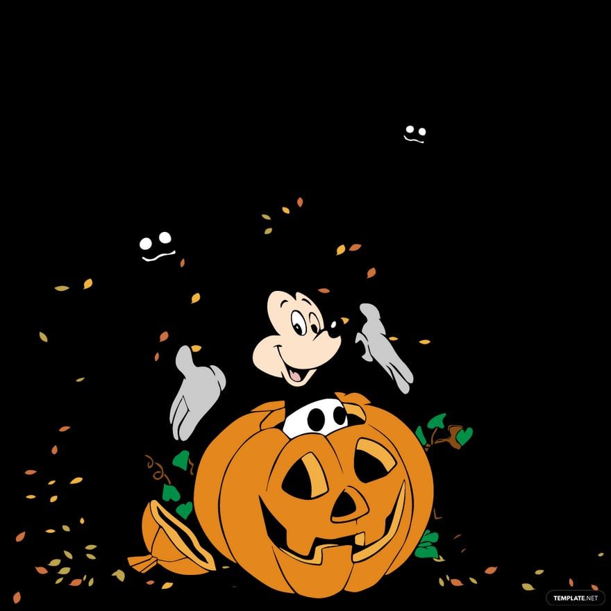 Mickey Halloween Vector Template