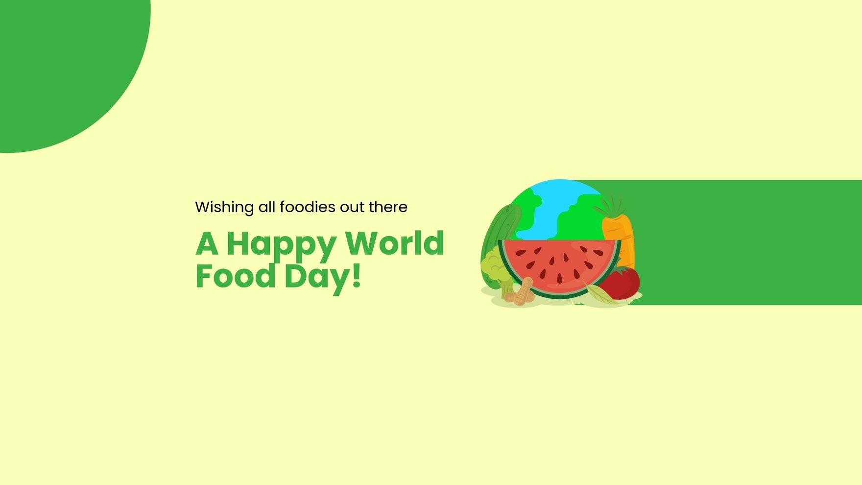 Happy World Food Day Youtube Banner Template