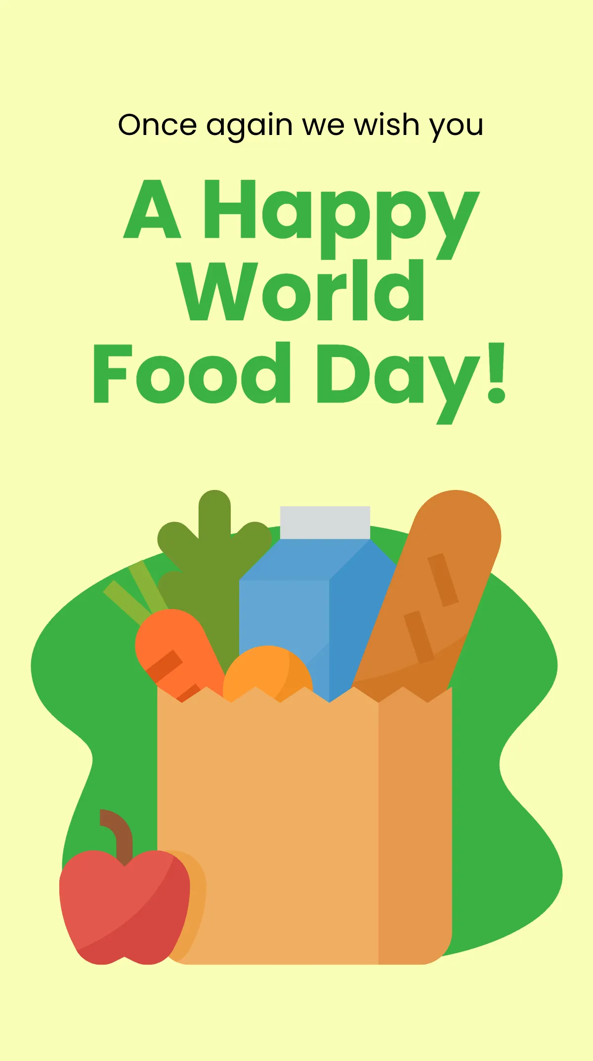 Free Happy World Food Day Instagram Story Template to Edit Online