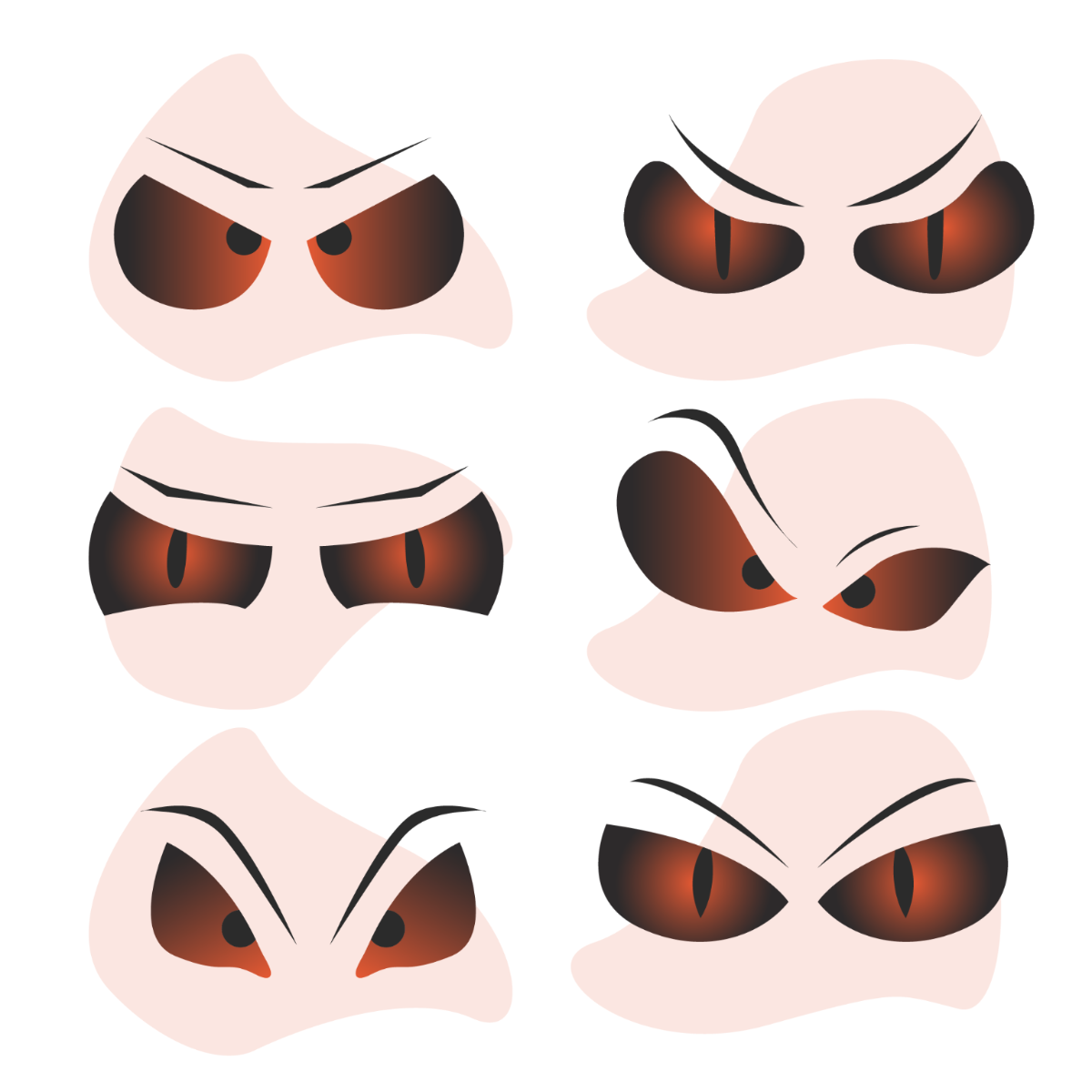 Scary Eyes Vector Template