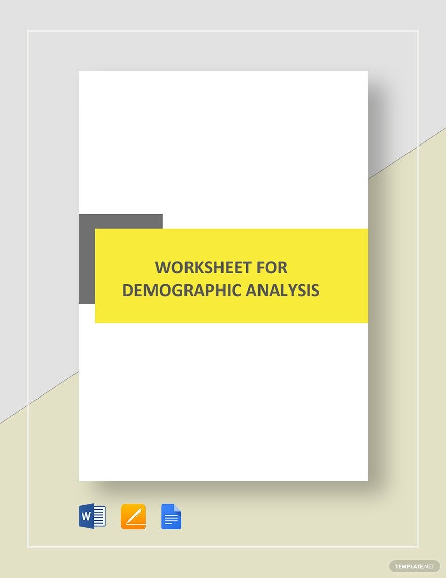 Worksheet Demographic Analysis Template