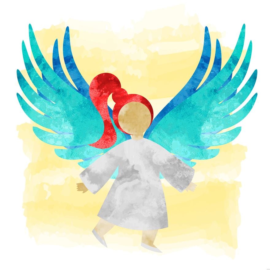 Free Watercolor Wings Illustration