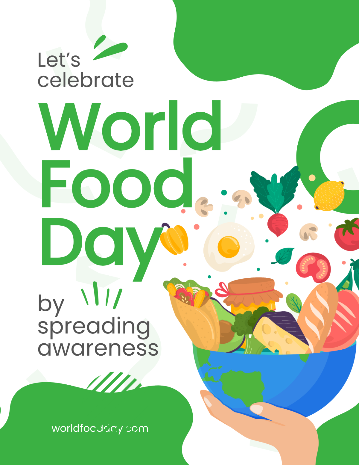 Simple World Food Day Flyer Template