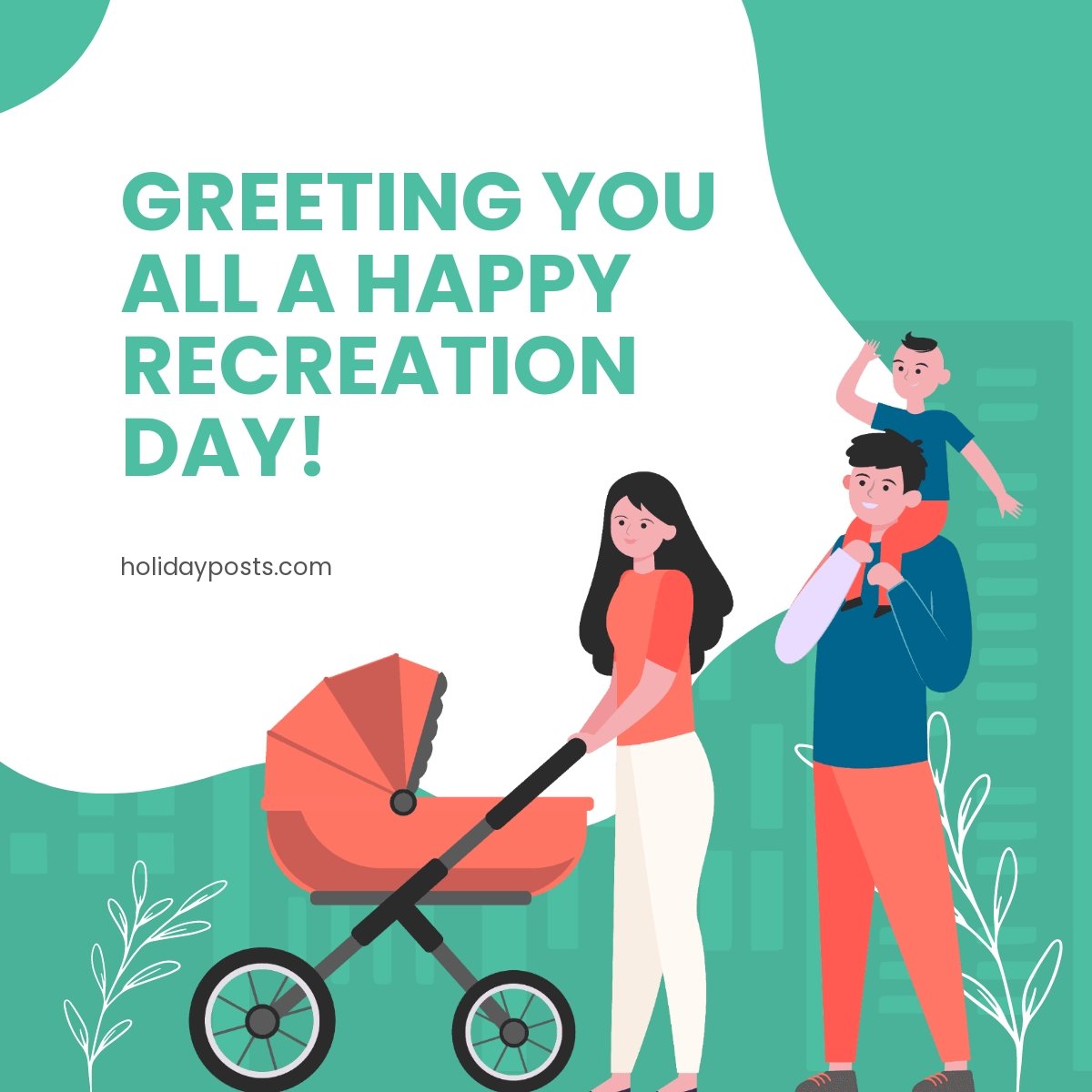 Recreation Day Linkedin Post Template