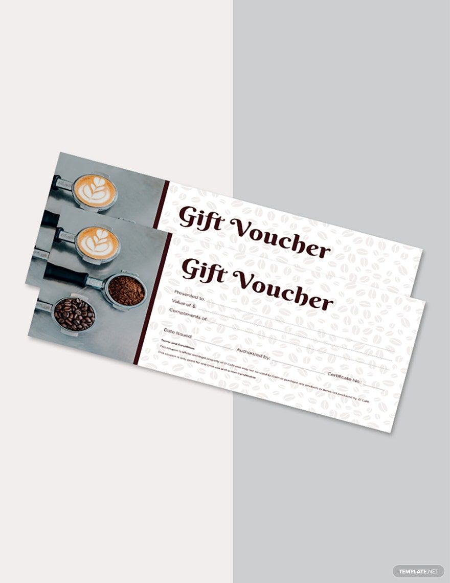 Cafe Gift Voucher Template