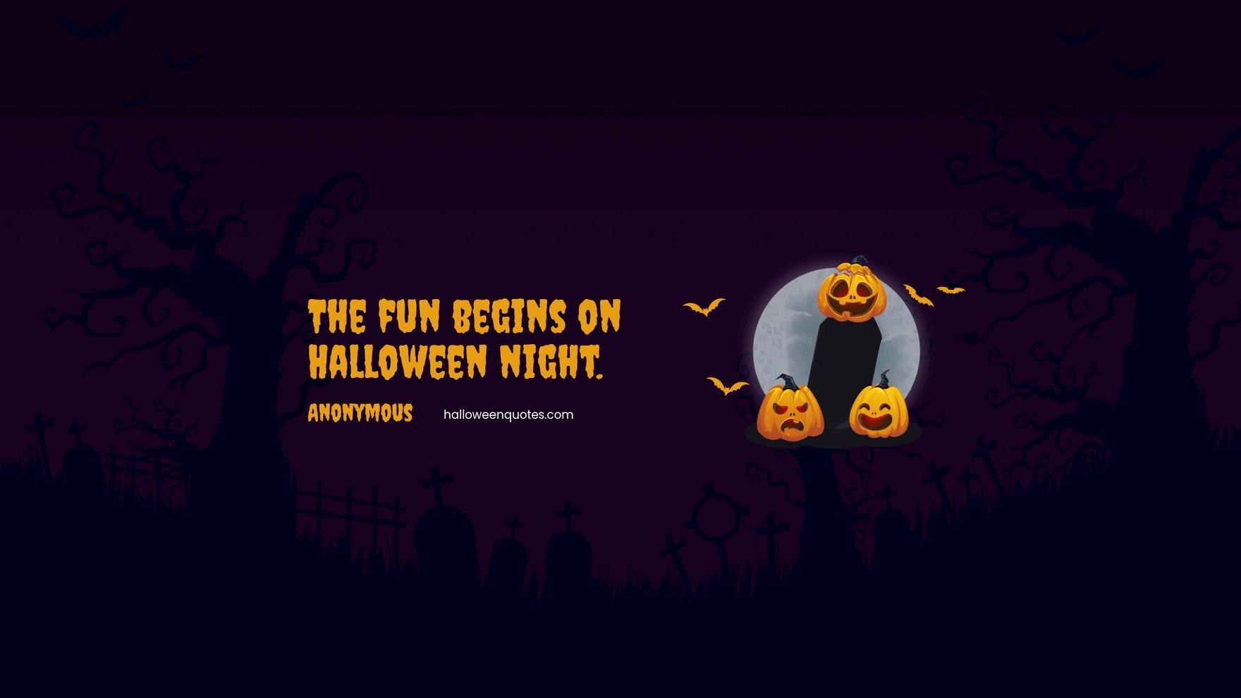 Halloween Quote Youtube Banner Template