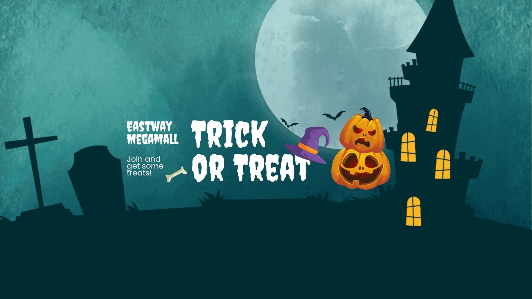 Free Halloween Trick Or Treat Youtube Banner Template