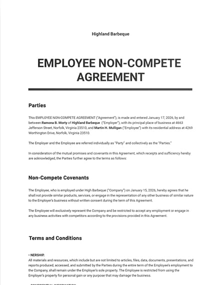Employment Separation Agreement Template Word (DOC) Google Docs