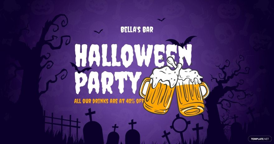 Halloween Party Facebook Post Template