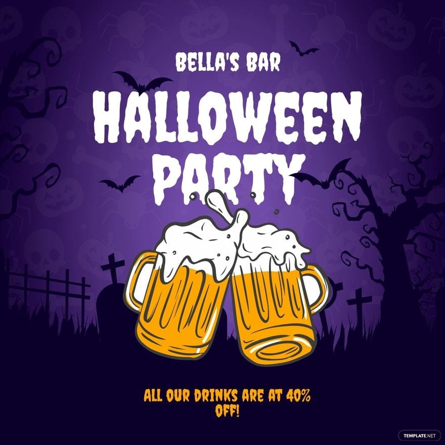 Halloween Party Instagram Post Template - Edit Online & Download ...