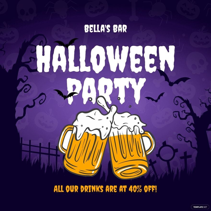 Halloween Party Linkedin Post Template