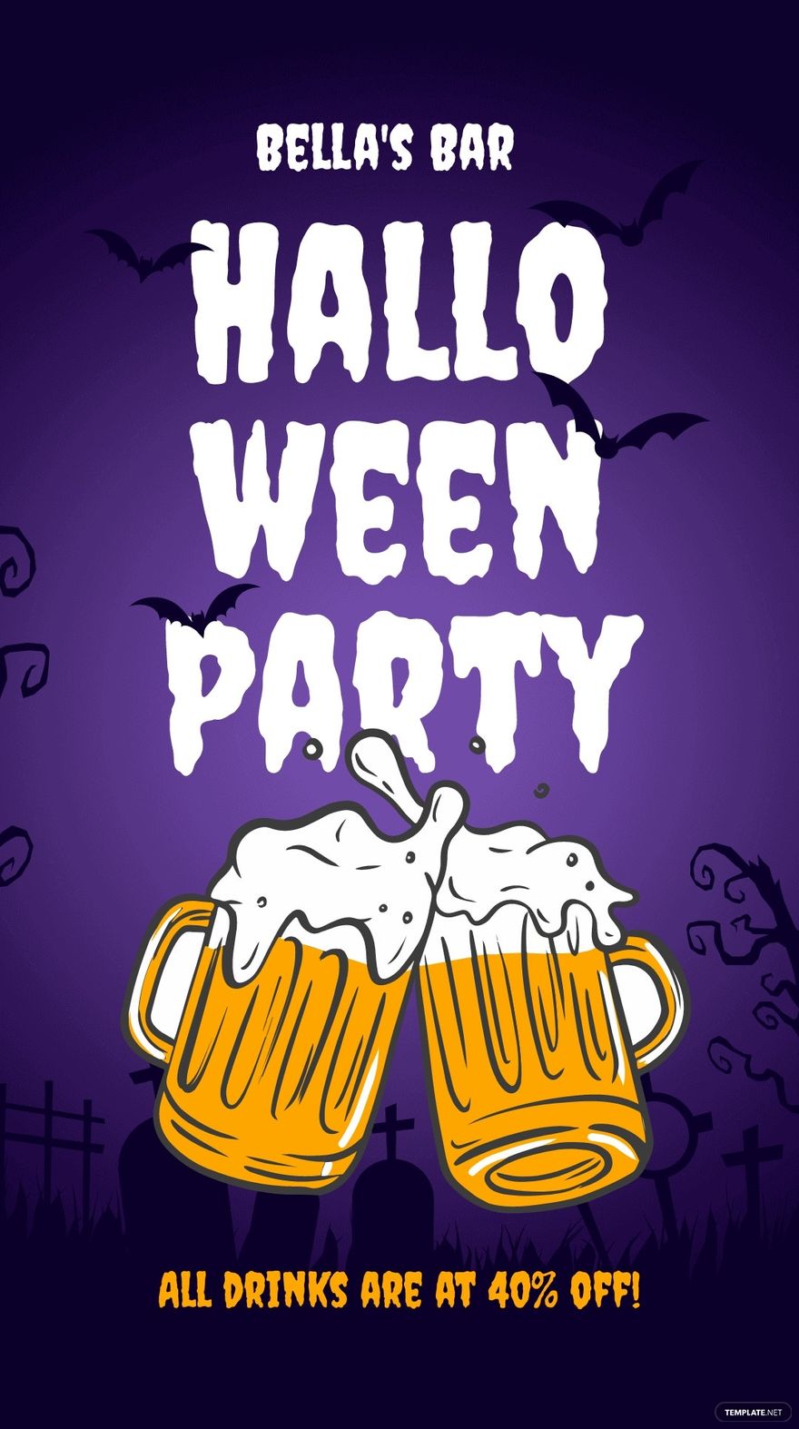 Free Halloween Party Whatsapp Post Template