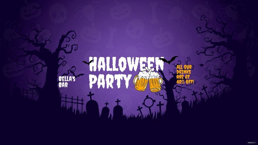 Halloween Party Youtube Banner Template