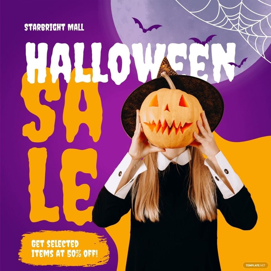 Halloween Sale Instagram Post Template