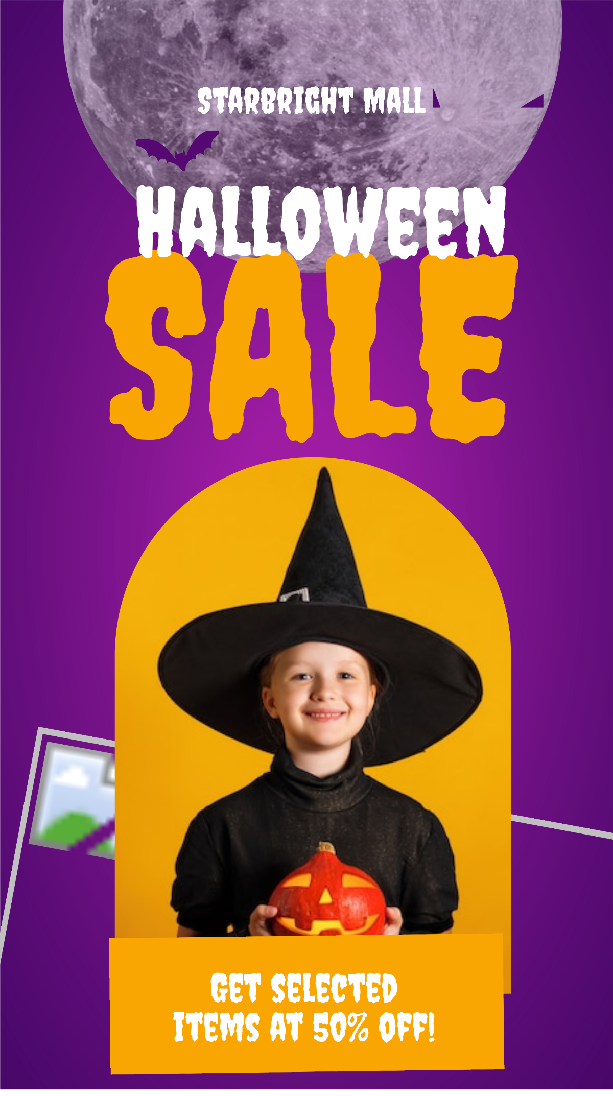 Free Halloween Sale Instagram Story Template to Edit Online