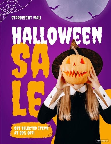 Halloween Sale Sign Template Printable