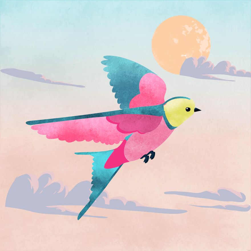 Free Bird Illustration Watercolor
