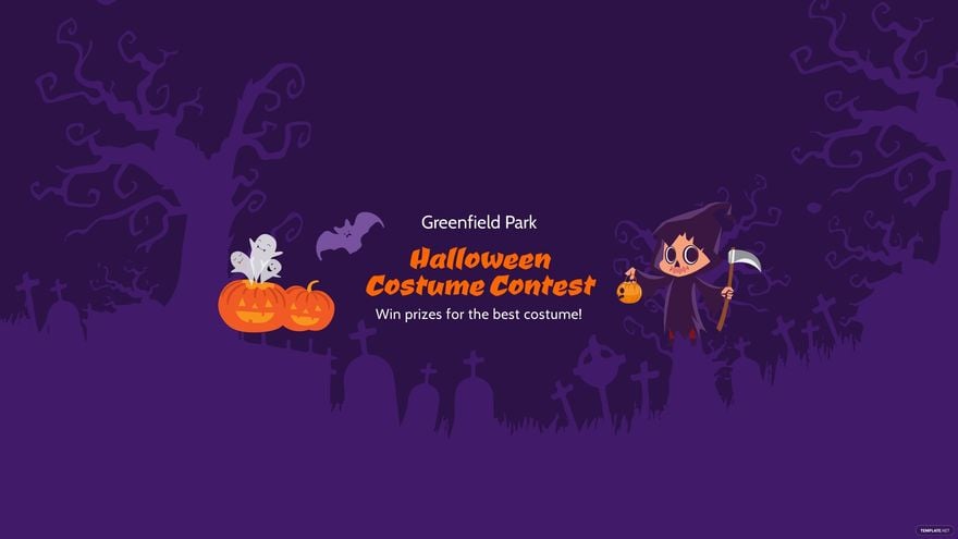 Halloween Costume Contest Youtube Banner Template