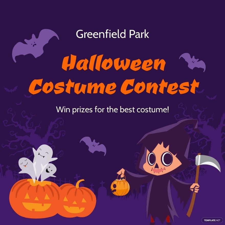 Free Halloween Costume Contest Instagram Post Template Download in