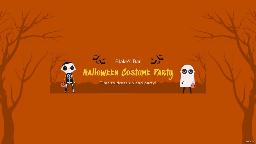 Free Halloween Costume Party Youtube Banner Template 