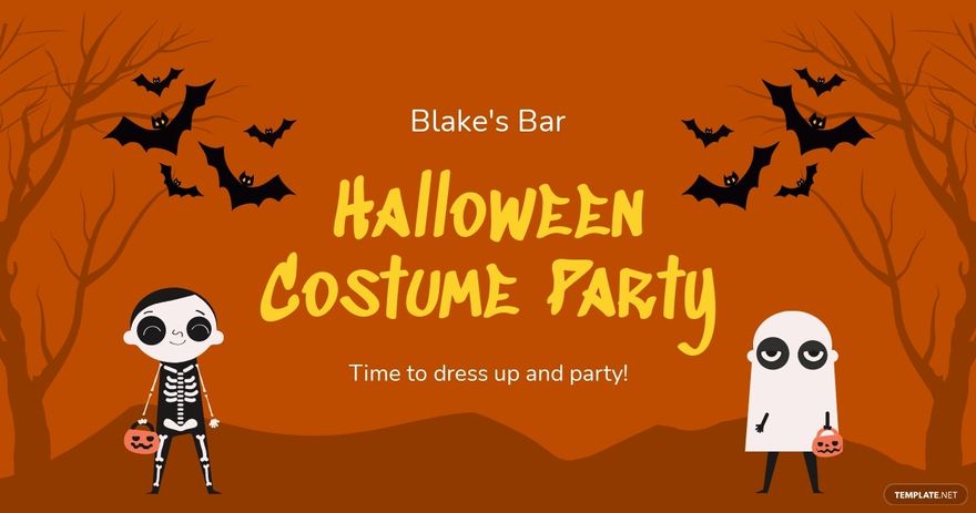 Free Halloween Costume Party Facebook Post Template