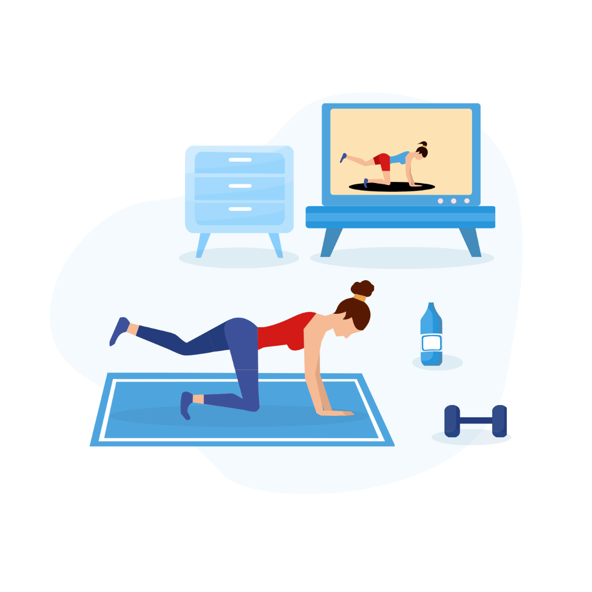 Good Morning Exercise Vector Template