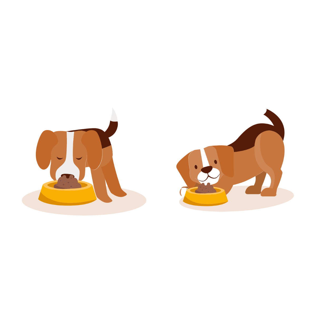 Free Dog Eating Vector Template