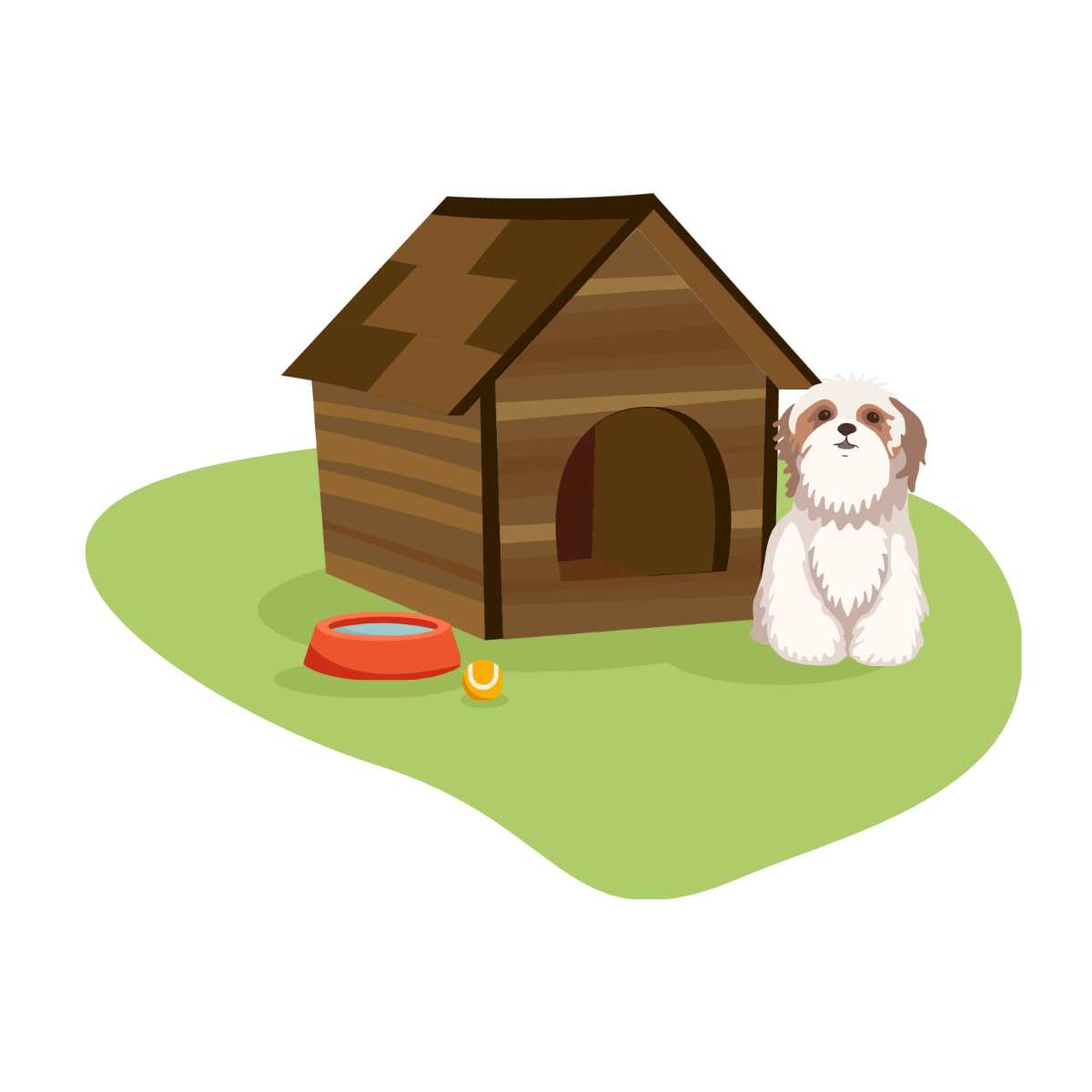Dog Kennel Vector Template