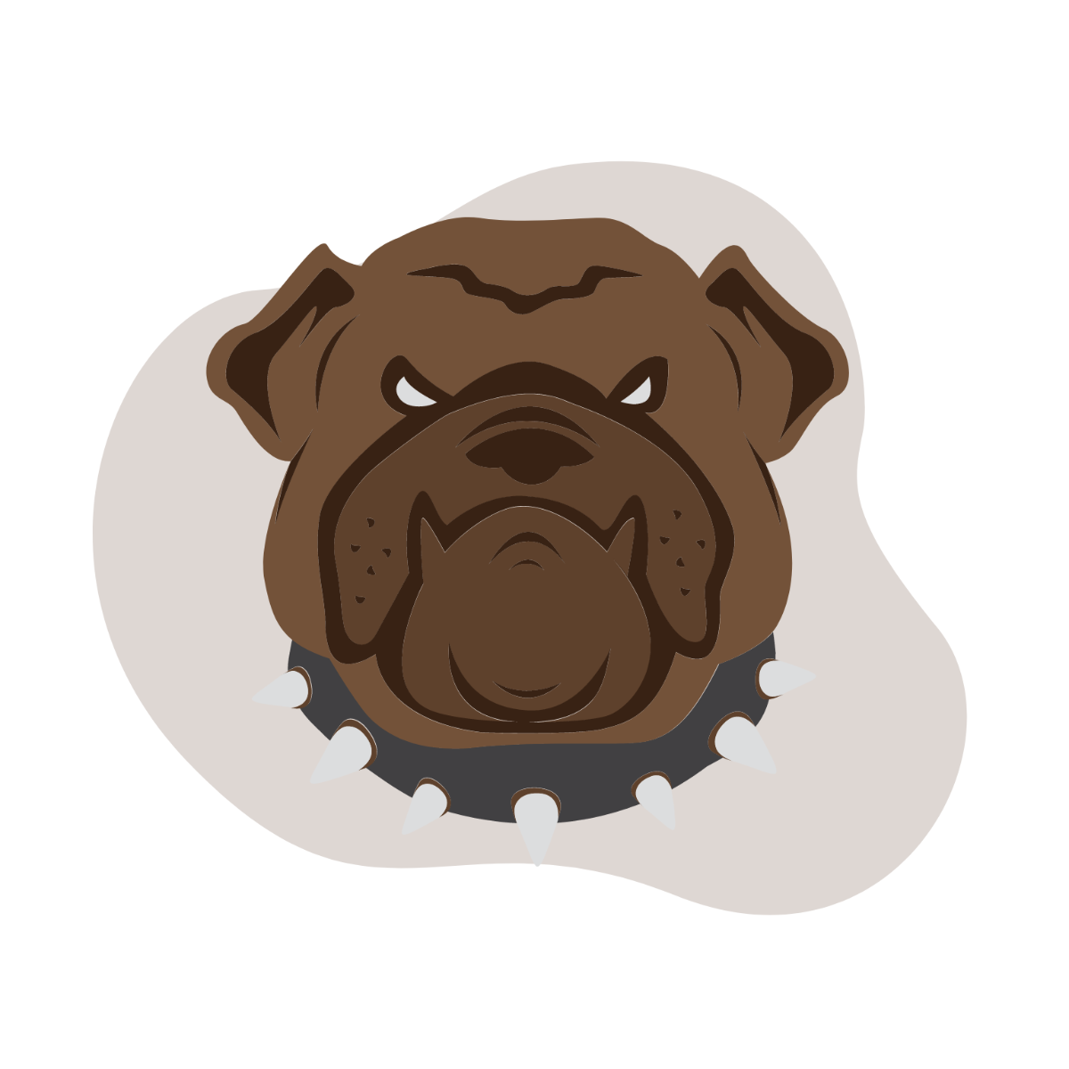 Bulldog Face Vector Template