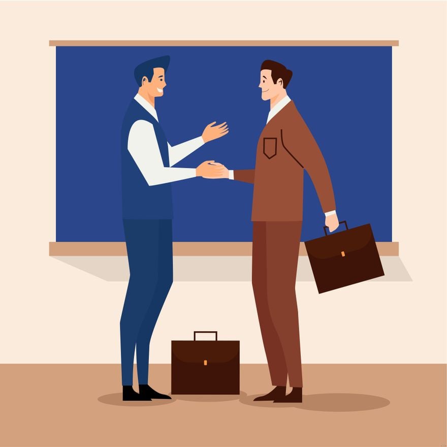 Business Handshake Illustration