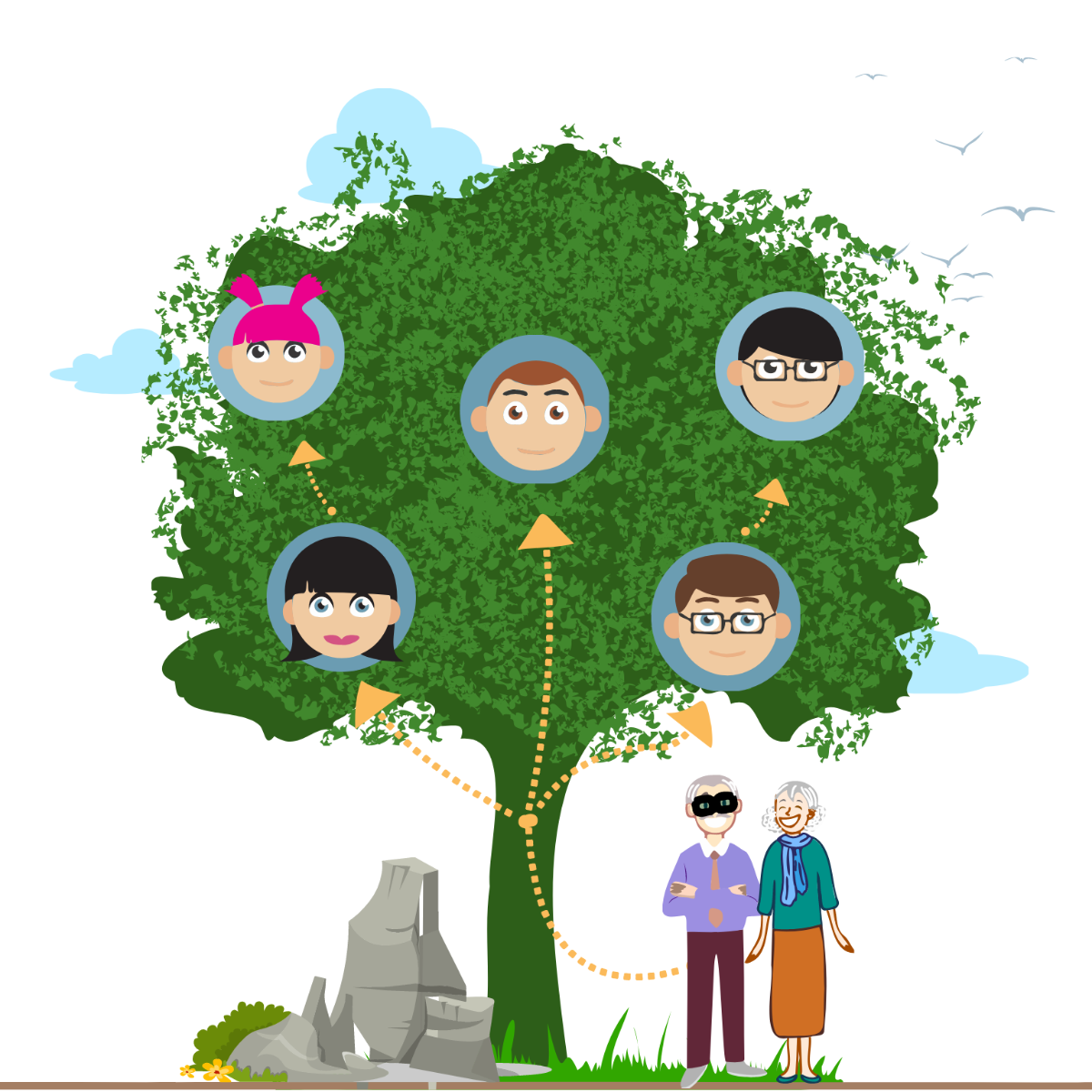 Family Tree Vector Template