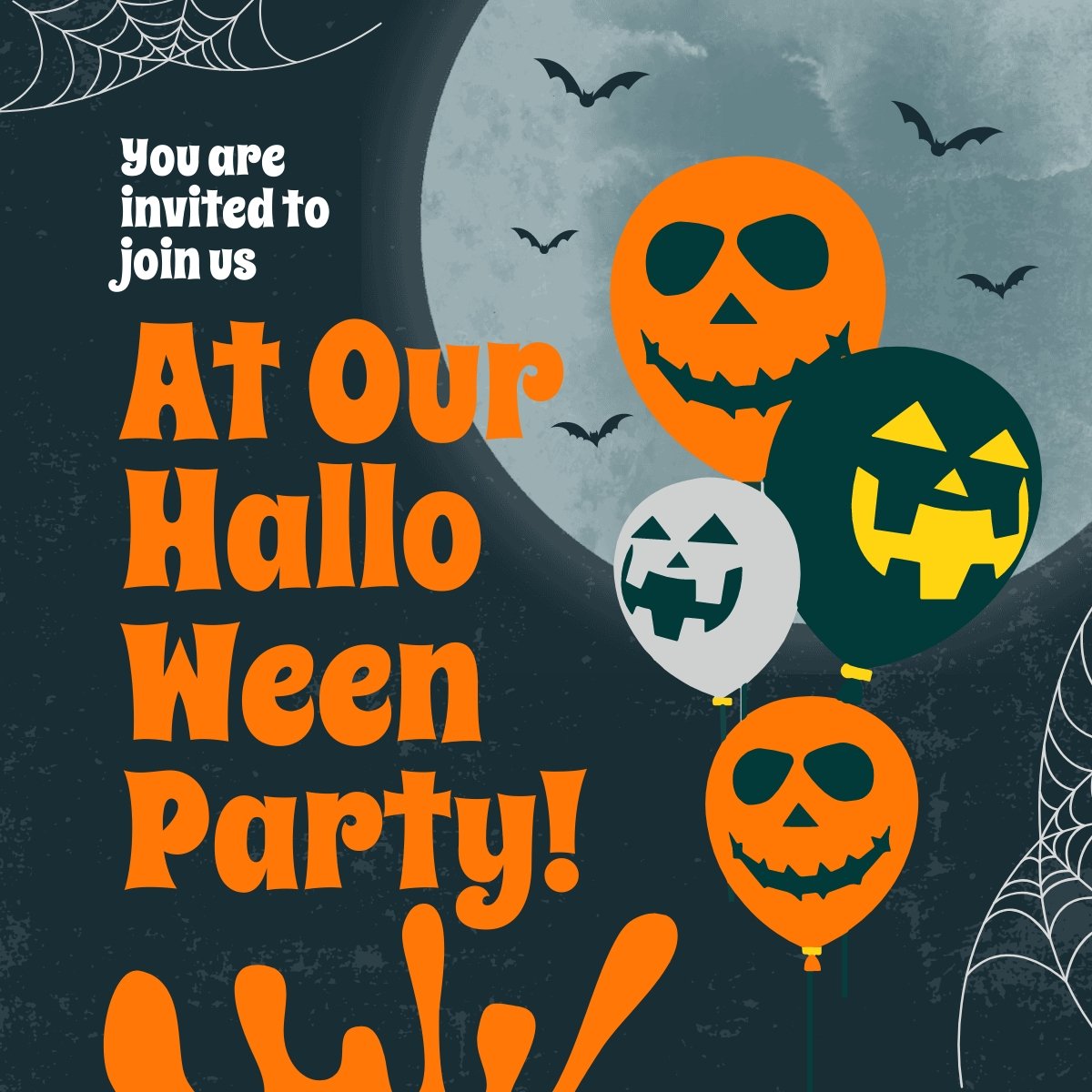Halloween Invitation Linkedin Post Template