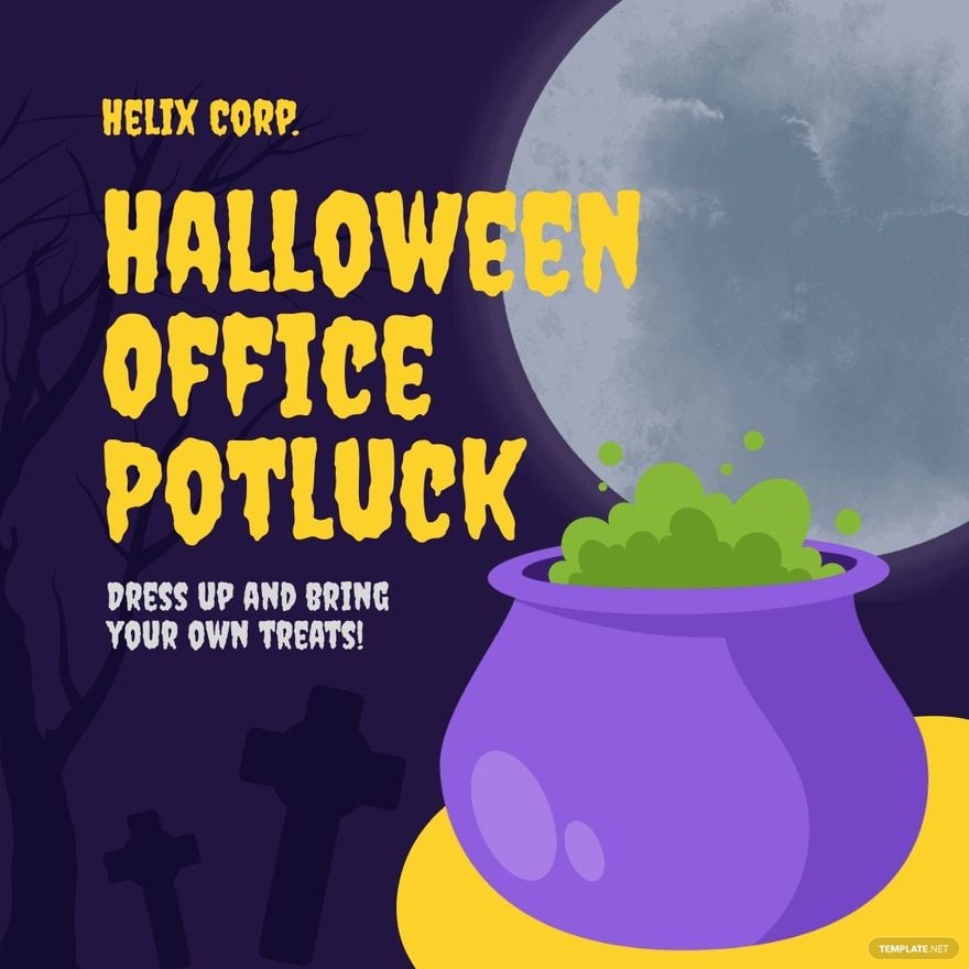 Free Halloween Potluck Instagram Post Template
