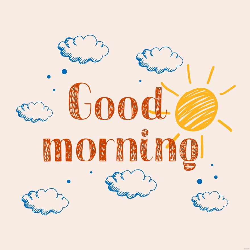 Free Doodle Good Morning Vector