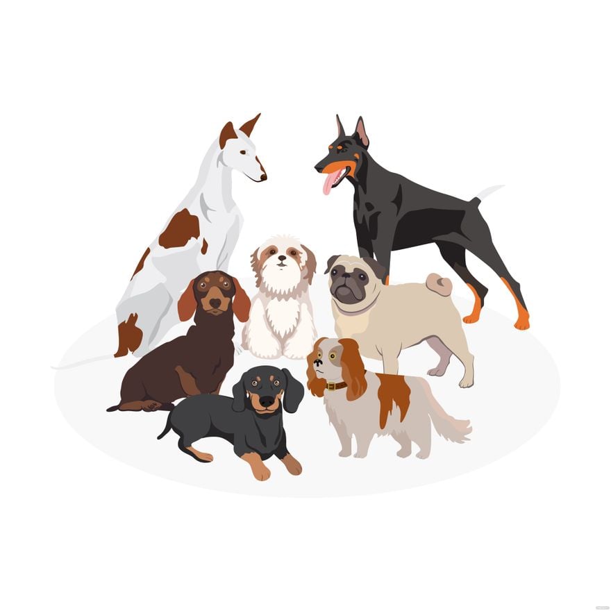 Free Dog Group Vector