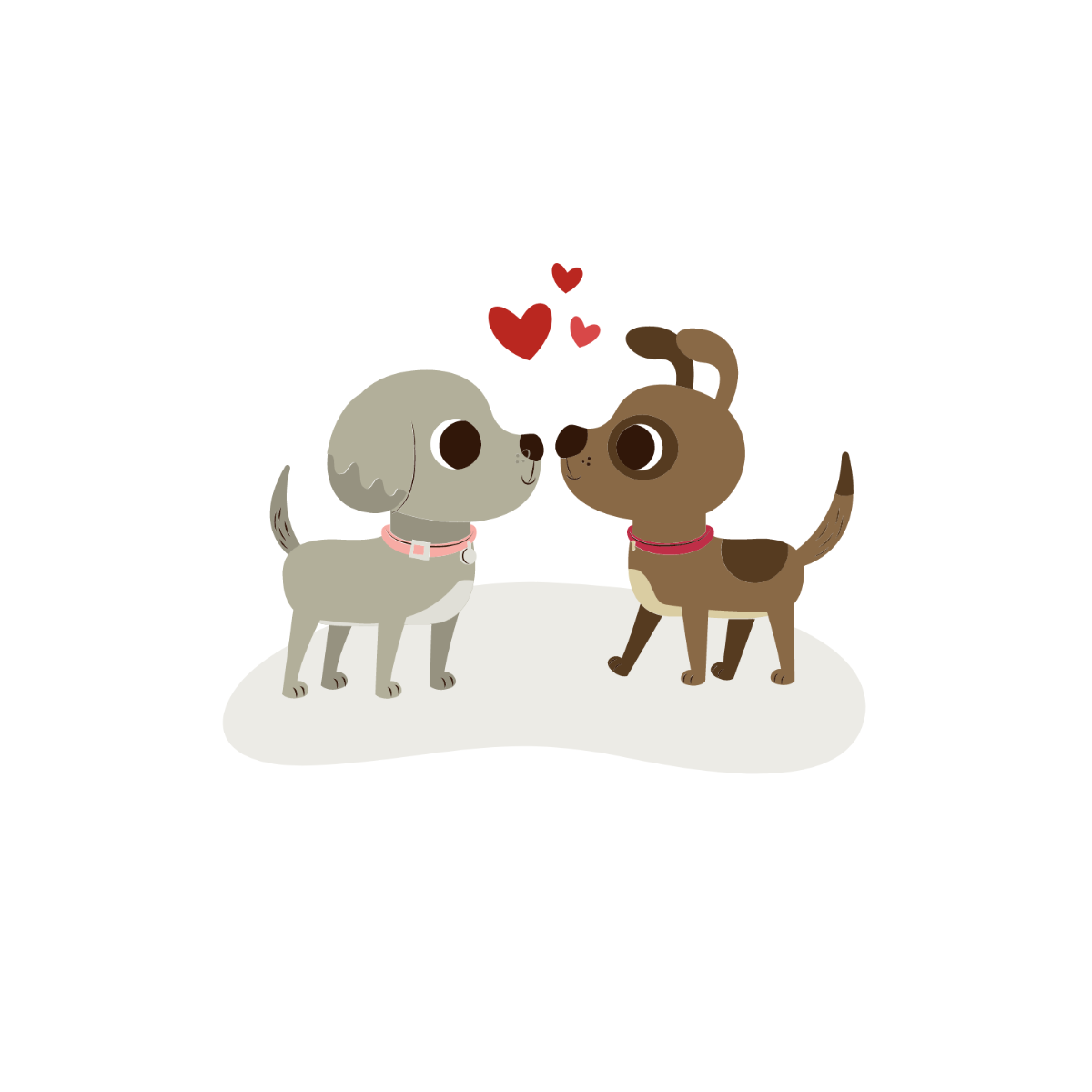 Free Kissing Dog Vector Template