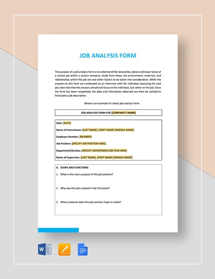 job analysis form