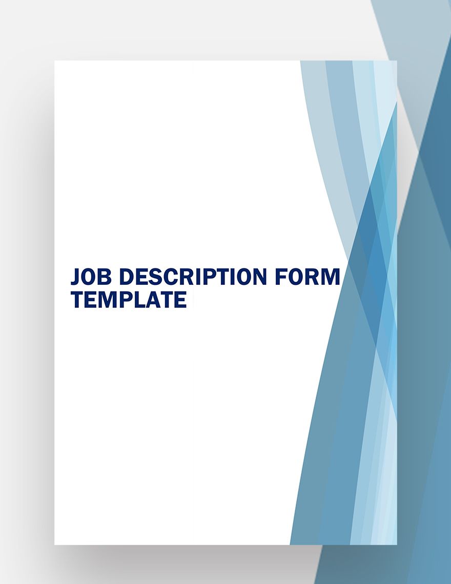 Job Description Form Template