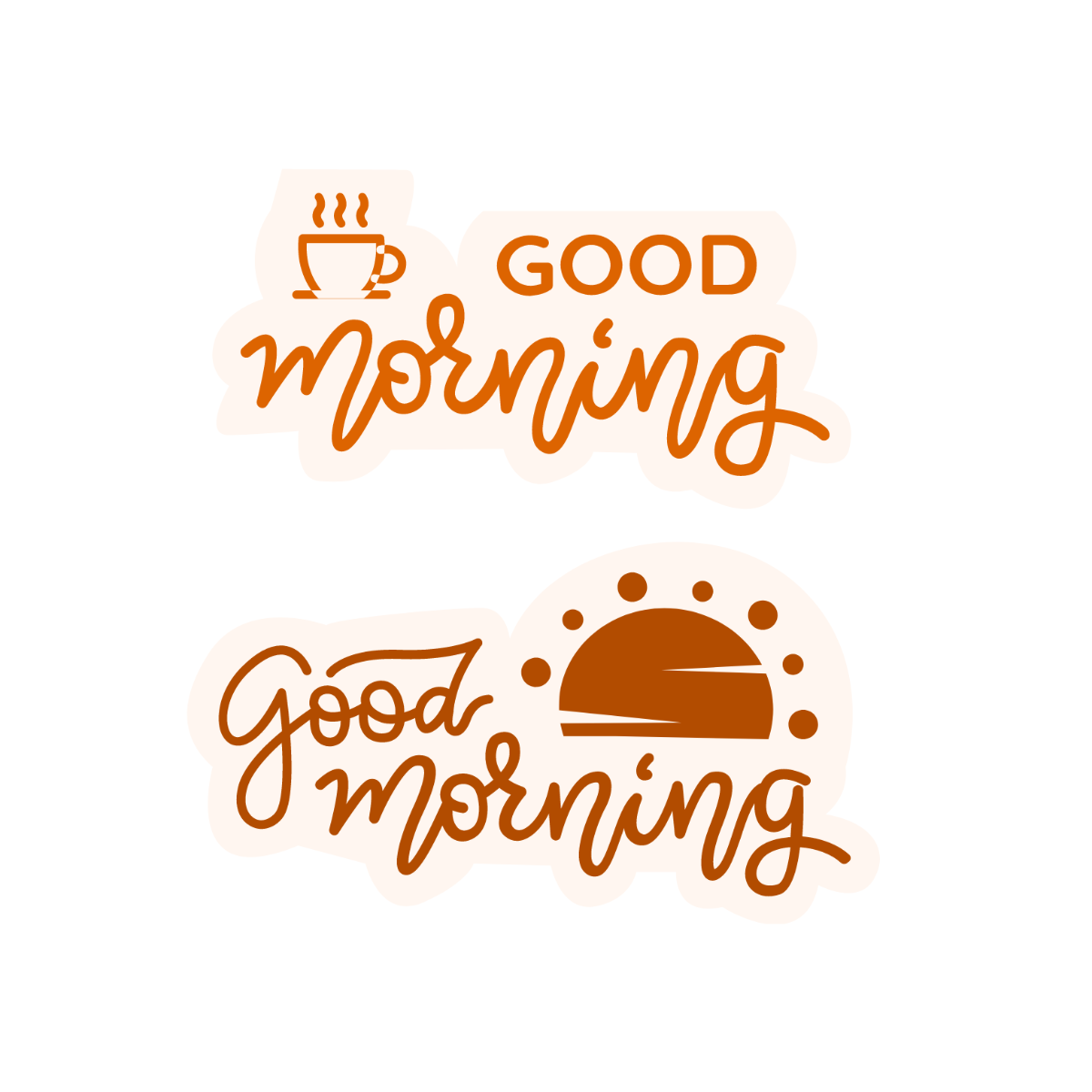 Good Morning Label Vector Template
