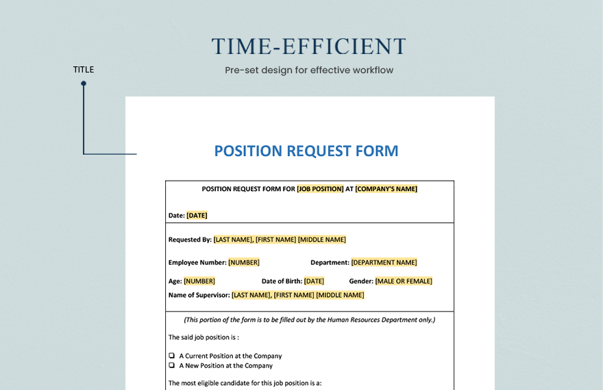 Position Request Form Template