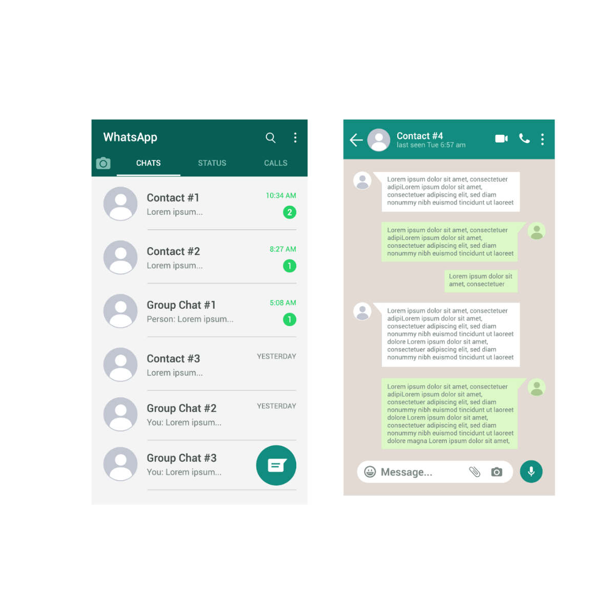WhatsApp Chat Vector Template